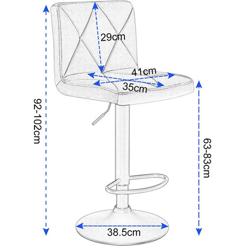 17 Stories Latresha Height Adjustable Swivel Bar Stool Wayfair.co.uk